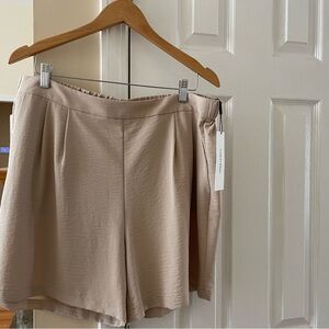 Calvin Klein beige shorts. Elastic waist. Size XL. 5 inch inseam